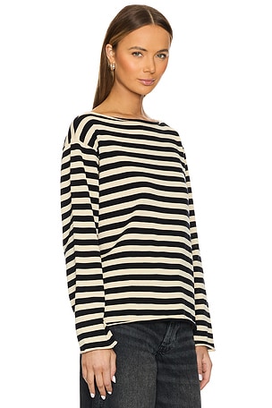 The Great The Sailor Sweater in Black,Cream