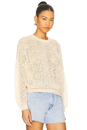 The Great Crochet Pullover in Ivory
