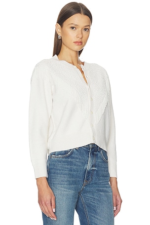 The Great The Beaded Fringe Cardigan in Cream. Size 3 / L. Also