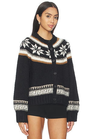 The Great The Snowflake Ice Rink Cardigan in Black