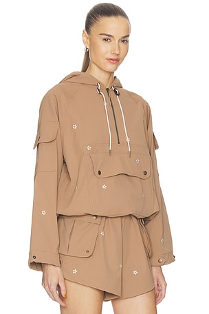 The Great The Embroidered Trailhead Pullover in Brown