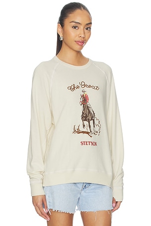 The Great The College Sweatshirt Stetson Graphic X Stetson Collab in Cream