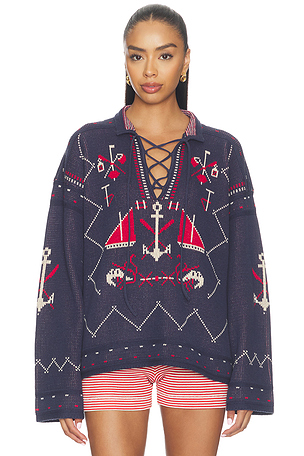 The Fisherman Laceup Pullover The Great