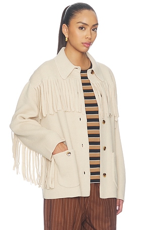 The Western Fringe Sweater Jacket The Great