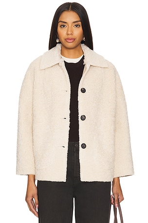 The Cropped Plush Sherpa Car Coat The Great