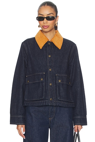 The Denim Swingy Jacket The Great