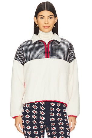 Print Mix Plush Terrain Half Zip Jacket The Great