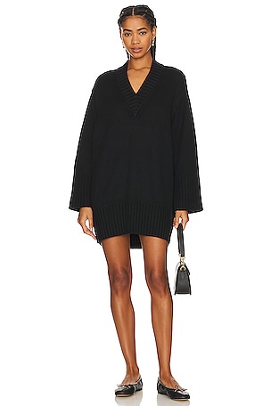 Free People Cozy Pullover Dress in Black