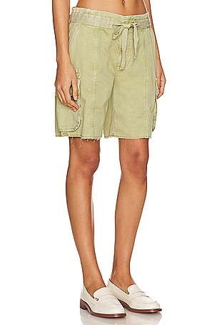 GRLFRND Slouchy Utility Twill Short in Olive