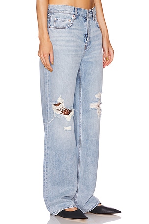 GRLFRND Bella Low Rise Boyfriend in Denim-Light