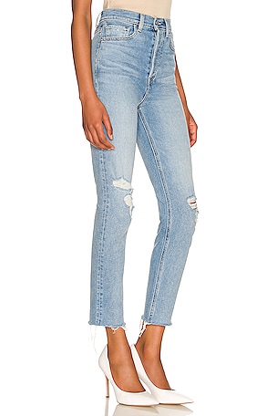 GRLFRND Piper Super High Rise Slim in Denim-Light