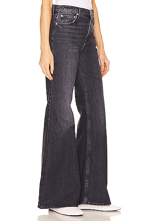 GRLFRND Jade Low Rise Relaxed Flare in Charcoal