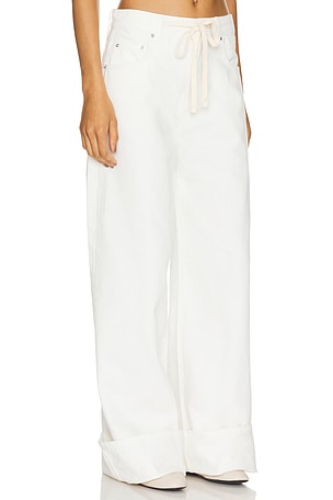 GRLFRND x Maggie MacDonald Lucia Drawstring Baggy Wide Leg in Beige