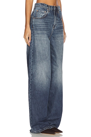 GRLFRND Enya Drop Rise Jeans in Denim-Dark