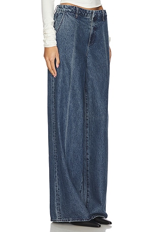 GRLFRND Sutton Wide Leg Trouser Jeans in Blue