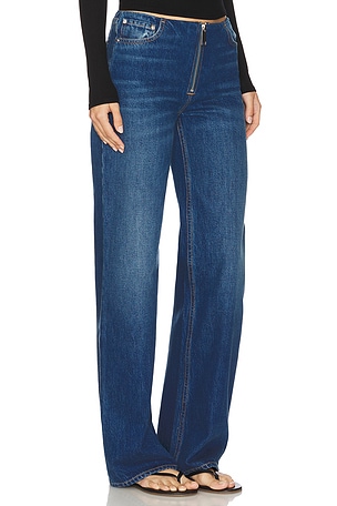 GRLFRND Lina Zip Front Straight in Blue