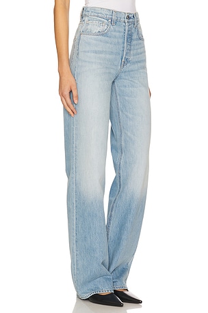 GRLFRND Brooklyn High Rise Straight Jeans in Blue