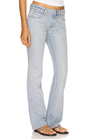 GRLFRND Serena Low Rise Boot in Blue