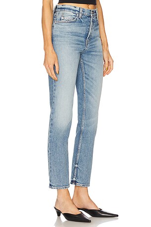 GRLFRND Walker Mid Rise Crop in Blue