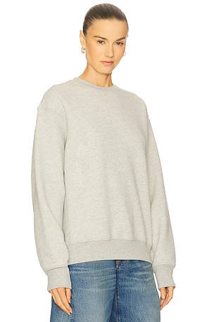GRLFRND Essential Crew Neck Sweatshirt in Light Grey. Size XXS. Also