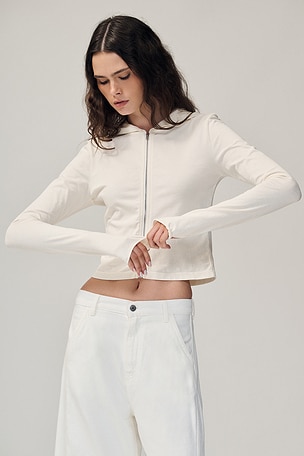 Shrunken Zip Hoodie GRLFRND