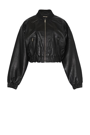 BLOUSON CROPPED LEATHER BOMBER GRLFRND