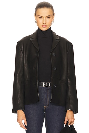Marlo Leather Blazer GRLFRND