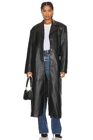 The Long Leather Coat GRLFRND