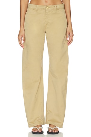 GRLFRND Farren Curve Chino in Tan. Size 28. Also