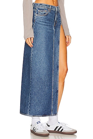 GRLFRND Blanca Maxi Skirt in Denim-Medium