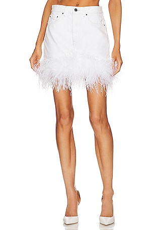 Sora Feather Mini SkirtGRLFRND$167