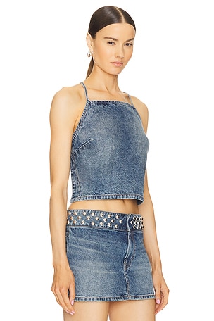 GRLFRND Yoli Cross Back Cami in Denim-Medium