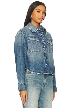 GRLFRND Michaela Denim Shirt in Blue