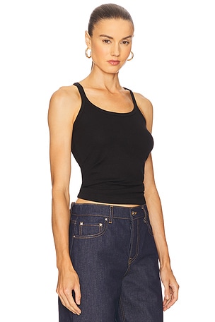 GRLFRND Slim Racer Tank in Black. Size XXS. Also