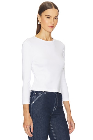 GRLFRND 3/4 Sleeve Tee in White. Size XXS. Also