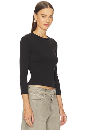 GRLFRND T-SHIRT 3/4 SLEEVE TEE en Noir