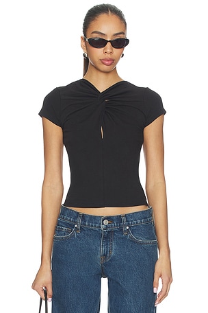 ФУТБОЛКА KEYHOLE TWIST SHORT SLEEVE TEE GRLFRND