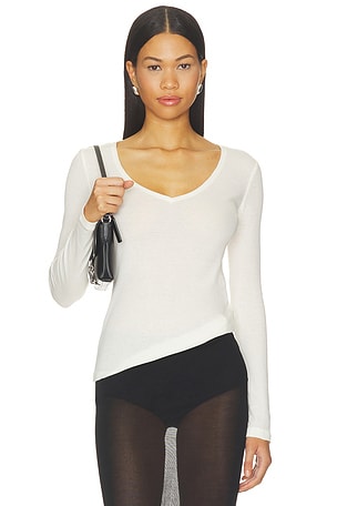 Sheer V-neck Tee GRLFRND