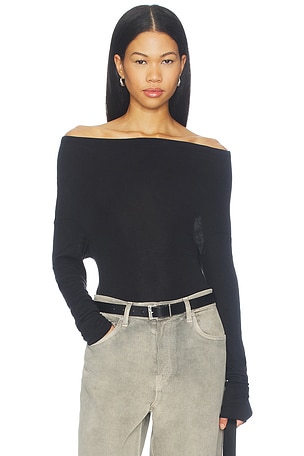 Off Shoulder Long Sleeve Tee GRLFRND
