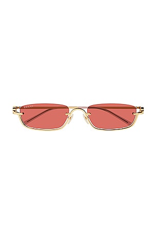 GG Upside Down Rectangular Sunglasses Gucci