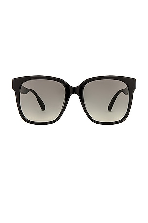 Gucci Pop Logo Oversized Wayfarer in Shiny Black & Grey  display picture 3