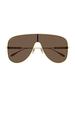 Lettering Mask Sunglasses Gucci