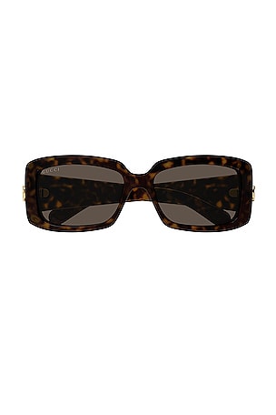 GG Corner Rectangular Sunglasses Gucci