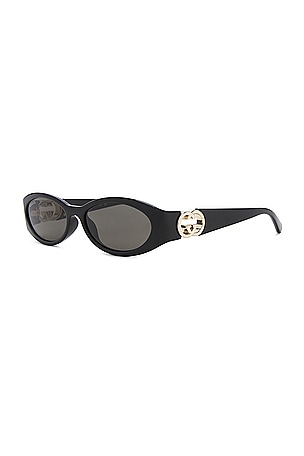 Gucci Hailey Oval Sunglasses in Black