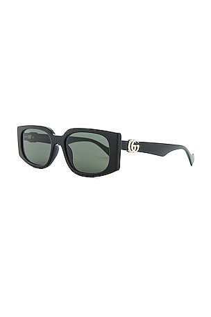 Gucci Generation Rectangular Sunglasses in Black