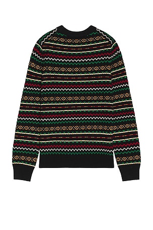 Guest In Residence Lodge Crew Neck Sweater in Cashmere Blend in Black