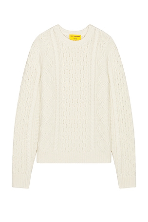 Allday Cable Crew Neck Sweater in Cashmere Blend Guest In Residence