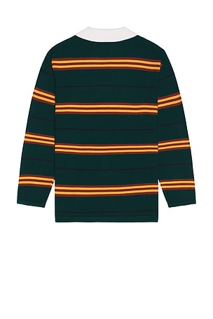 Guest In Residence Striped Rubgy Top in Dark Green