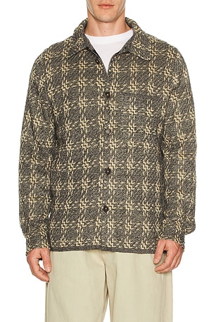 Plaid Linen Blend Work Shirt Guest In Residence