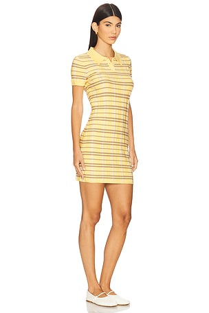 Guest In Residence Plaid Polo Dress in Yellow